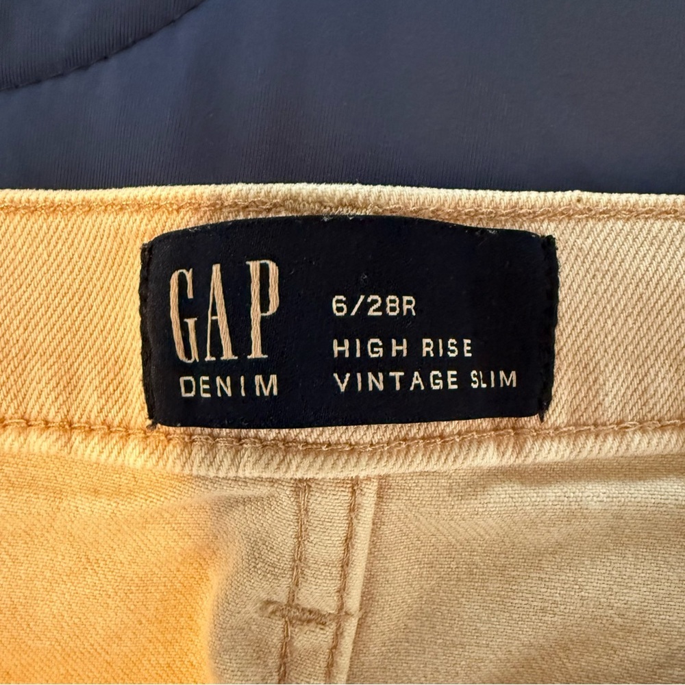 GAP Women's High Rise Vintage Slim Jeans, Size 6/28R, 99% Cotton - Picture 10 of 12